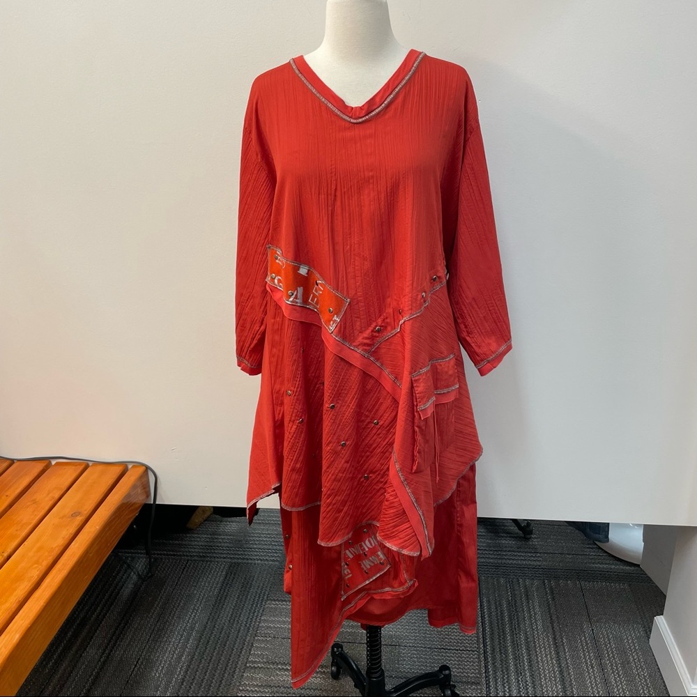 Tara Vao wearable art top, pant, and skirt set